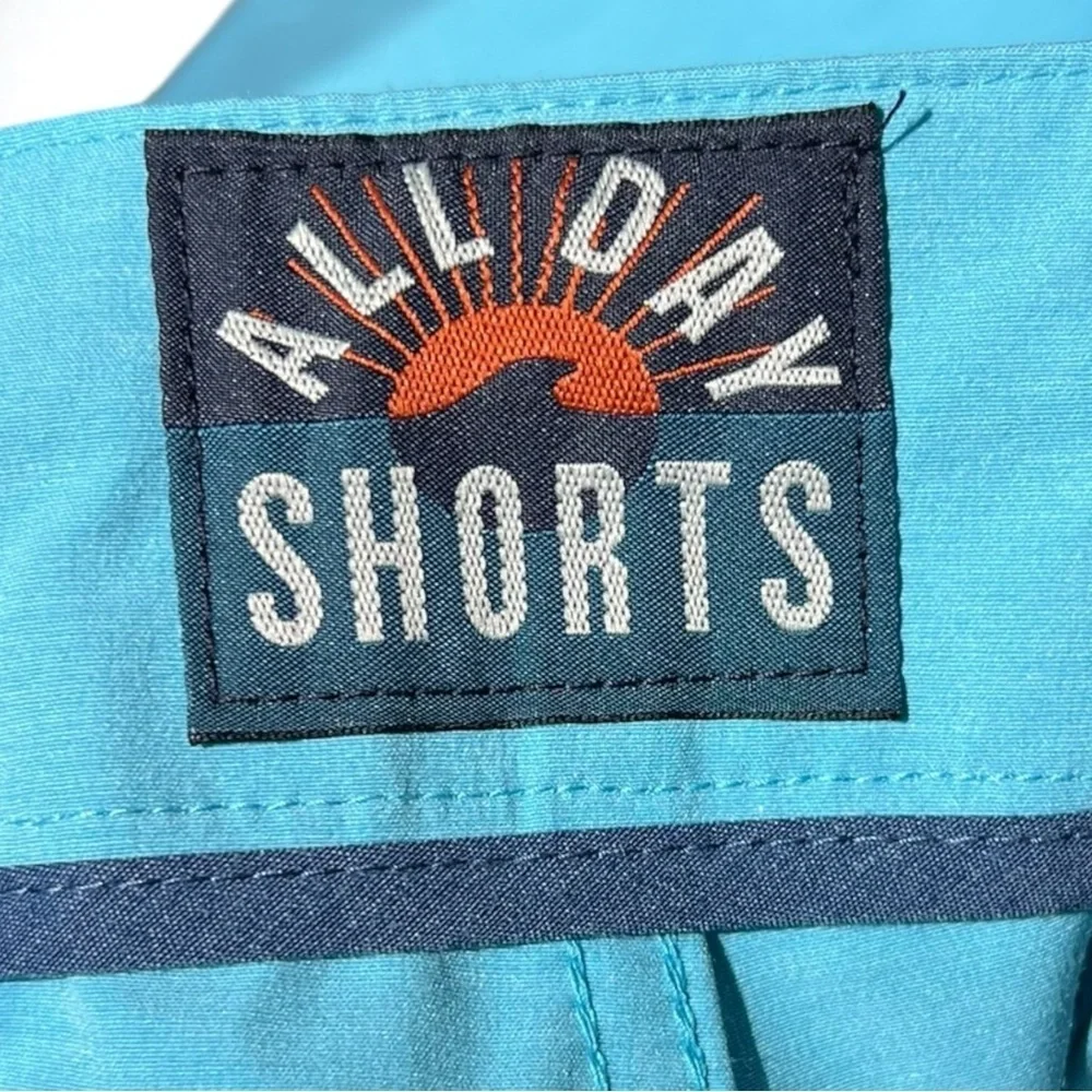 🌻NEW w/tags Faherty Belt Loop All Day Shorts Turquoise Sky Size 30